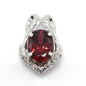 Jewelry Pendant Head Garnet 2ct Platinum 2330594